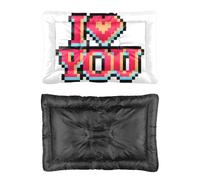 Hightopup Valentine I Love You Panier pour chien avec fond antidérapant doux lavable Taille M 90 x 60 cm