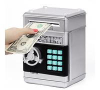 Highttoy Tirelire Électronique Enfant 3-12 Ans, Coffre-Fort Enfant avec Code, Tirelire Safe ATM Jouet Cadeau Garçon Fille Argent