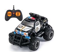 Highttoy Voiture de Police Telecommandé 2.4GHz pour Enfant 2 3 4 Ans, Petite Voiture Jouet Cadeau Enfant 2 3 4 Ans, Noir