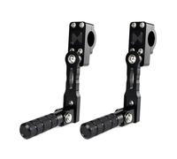 Highway Pegs Mount Kit Motorcycle Adjustable Rider Foot Rests for Harley for Davidson Forty Eight Sportster Seventy Two for Fat Bob 32mm,Accessoires Moto(Black 130mm)