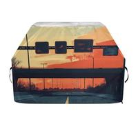 Highway Street Setting Sun Housse de protection pour barbecue à gaz 165,1 cm imperméable, très résistante à la décoloration et aux UV avec cordon de serrage réglable pour protéger de la poussière et