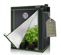 HIGHWERK Culture d'intérieur 140 x 140 x 200 cm - Noir et vert - Armoire de tente