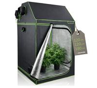HIGHWERK Tente de Culture 120 x 120 x 180 cm | Culture Maison « MyHomeGrow », Noir Vert | Tente de Culture d'intérieur pour la Culture de Plantes