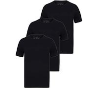 Highwoods (3 Pack) Crew Neck Combed Cotton T-Shirts In Jet Black - Tokyo Laundry-S