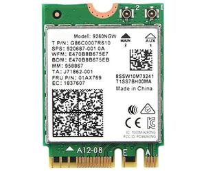 HighZer0 Electronics AC 9260 802.11ac M.2 Bluetooth 5.1 Legacy Network Card | WiFi 5 up to 1.73Gbps, MU-MIMO | Compatible with Intel, AMD, Linux & Windows 10/11 | 9260NGW WiFi Adapter