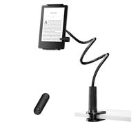 HIGPTWIREL Support Kindle avec tourne-page à distance, support de lecture pour lit, bureau avec clic, pour Kindle Paperwhite, Oasis, iPad, iPhone et plus encore, tourne-page noir