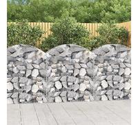 HIGSOSE 100x50x100/120 cm Panier de Gabions Arqué Fer Galvanisé Barriere Jardin Gabion Wall Mur Gabion Pierre Pour Gabion Cages en Gabion Barrière en Gabion Mur en Gabion Gabion Jardiniere