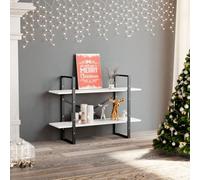 Higsose Bibliothèque sur pied - Meuble de rangement - Design élégant et classique - Blanc - 100 x 30 x 70 cm