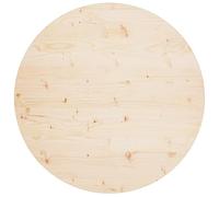 Higsose Dessus de Table Brun Diamètre 90x2,5 cm Bois de Pin Massif Dessus de Table Rond Matériau Robuste Plateau de Table Basse Table de Bar pour Placer Boissons Repas d'autres Objets Décoratifs