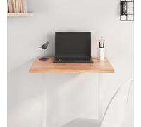 Higsose Plateau De Table en Chêne Massif Verni 60x50x2 Cm, Bord Vivant, Dessus De Remplacement pour Table Cuisine Ou Bureau