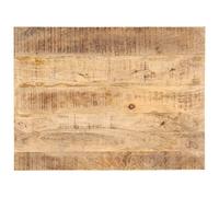 Higsose Plateau de Table Épaisseur25-27 mm 70x60 cm Bois de Manguier Massif Salles à Manger Dessus de Table de Remplacement Look Industriel Rénover Table à Maison Restaurant Café Hôtel