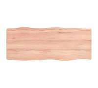 Higsose Plateau de Table Marron Clair 100x40x6 cm Bois de Chêne Massif Applications Polyvalentes Dessus de Table de Remplacement Renouveler Table à Maison Fabriqué à Main avec Bord Vif