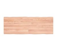 Higsose Plateau de Table Marron Clair 140x50x4 cm Bois de Chêne Massif Applications Polyvalentes Dessus de Table de Remplacement Renouveler Table à Maison Fabriqué à Main avec Bord Vif