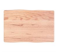 Higsose Plateau de Table Marron Clair 60x40x4 cm Bois de Chêne Massif Applications Polyvalentes Dessus de Table de Remplacement Renouveler Table à Maison Fabriqué à Main avec Bord Vif