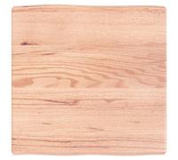 Higsose Plateau de Table Marron Clair 60x60x6 cm Bois de Chêne Massif Applications Polyvalentes Dessus de Table de Remplacement Renouveler Table à Maison Fabriqué à Main avec Bord Vif