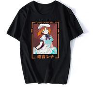 Higurashi No Naku Koro Ni Rena Ryuugu Insane T Shirt Vintage Fashion Cotton Tshirt Men T-Shirt Tee Tops Streetwear Harajuku Black