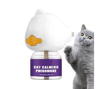 higyee Diffuseur Apaisant pour Chat - 45ml de Solution Apaisante pour,Diffuseur Branché Anti-Stress pour Chat | Aide à Réduire Les Griffures et Le Marquage Urinaire des Chats et