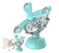 higyee Jouets pour Chats pour Chats Adultes d'intérieur Qui S'ennuient,Jouets pour Chats d'intérieur pour Chats - Distributeur de Nourriture pour Chat Rotatif à 360 degrés, Jouets de friandises pour