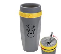 higyee Tasse De Voyage Torsadable - Tasse À Café 300 ML avec Paille | Tasse À Eau À Fermeture Torsadée Anti-Fuite, Tasse Thermique Portable pour Étudiants, en-fants Et Adultes