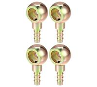 Hihaha Raccord de tuyau à barbure de boulon de banjo, Adaptateur de raccord de ligne de frein et de carburant pour voiture et moto, Métal durable 14mm ID 8mm OD, 4 pcs ton bronze