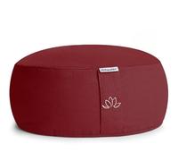 Hihealer Coussin de Méditation Yoga - Zafu de Sol Rempli de Coques de Sarrasin et Charbon Actif, 33 x 33 x 15 cm, Idéal pour Yoga, Relaxation, pour Femmes et Hommes (Rouge bordeaux, 33 x 33 x 15 cm)