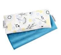 Hihealer Coussin pour les Yeux à la Lavande avec Housse Supplémentaire - Masque Relaxant pour Sommeil, Yoga, Méditation et Détente - pour Femmes (Blanc avec housse bleue, Standard)