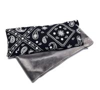 Hihealer Coussin pour les Yeux à la Lavande avec Housse Supplémentaire - Masque Relaxant pour Sommeil, Yoga, Méditation et Détente - pour Femmes (Noir avec housse grise, Standard)
