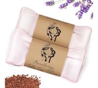Hihealer Lot de 2 Masques pour Les Yeux en Soie avec Lavande - Compresses Chaudes et Froides pour Sommeil, Yoga, Spa et Méditation - Cadeaux de Noël Relaxation pour Femmes et Mamans (Rose)