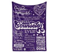HiHELLOH Cadeaux de conseiller, couverture en flanelle pelucheuse (127 x 165,1 cm), cadeaux de reconnaissance des conseillers pour femme, pour anniversaire, Noël, meilleur conseiller de tous les temps