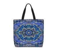 HiHELLOH Sac fourre-tout pour femme, sac à bandoulière persan, turc, oriental, grand sac à main d'épicerie, sac à bandoulière pour le travail, les voyages, le shopping, Tapis Perse Bleu Antique,