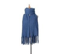 HIHELO Écharpe pour femmes épaisse et chaude, bleu