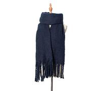 HIHELO Écharpes pour femme - Écharpe d'hiver épaisse chaude et douce - Bleu marine, Bleu