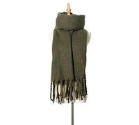 HIHELO Écharpes pour femme - Écharpe d'hiver épaisse chaude et douce - Vert armée, Vert