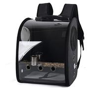 HIHELO Sac à Dos de Transport d'oiseaux avec Rideau de Protection Solaire imperméable,Cage à Oiseaux transportable Transparente avec Accessoires pour Oiseaux,Sac de Transport d'oiseaux Perroquet