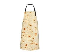 hihihihihihihihi BlackMexican Skull Tablier imperméable avec poches réglables pour cuisine jardin pâtisserie, Imprimé Tortilla Pain, taille unique