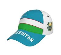 hihihihihihihihi Casquette de baseball Ouzbékistan avec drapeau ouzbékistan, imprimé complet, chapeau pour homme adulte, chapeau de supporter patriotisme, casquettes de football, noir, Noir , Taille