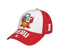 hihihihihihihihi Casquette de baseball péruvienne avec drapeau du Pérou 3D Full Print Adulte Unisexe Réglable Chapeau Football Patriotique Casquettes Noir, Noir , Taille unique