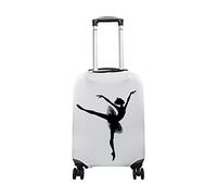 hihihihihihihihi Housse de bagage en élasthanne, protection de voyage, ballerine, noir, silhouette, danseuse, lavable, taille S 45,7 à 50,8 cm, Ballerine noire Silhouette Danseuse, M