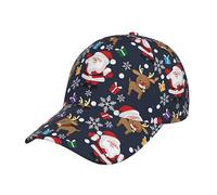 hihihihihihihihi Jolie casquette de baseball réglable pour femmes et hommes Noël flocon de neige Père Noël, Taille unique