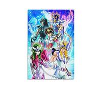 HIHIOI Poster artistique sur toile de l'anime Saint Seiya Caballeros Del Zodiaco Fondos - Décoration murale moderne pour chambre à coucher - 50 x 75 cm