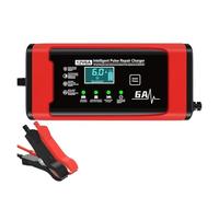 HIHUPTRW Chargeur de Batterie Intelligent 12 V 6 A for Voiture et Moto, Chargeur de Batterie for réparation de Batterie au Plomb LiFePO4 14,6 V, écran LCD Test de Batterie