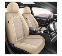 HIIAW Housse siège Voiture Ensemble Complet De Housses De Siège Auto en Polyuréthane pour A4 pour B6 pour Golf 5 pour GTI pour Passat pour B7 pour Kia pour Sportage(Beige)