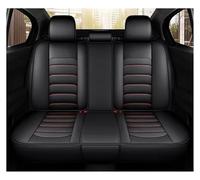 HIIAW Housse siège Voiture Ensemble Complet De Housses Siège Auto en Polyuréthane pour Vectra C pour Octavia pour Kia pour Soul pour Tucson pour A3(Rear Seats-Black Red)