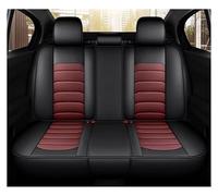 HIIAW Housse siège Voiture Ensemble Complet De Housses Siège Auto en Polyuréthane pour Vectra C pour Octavia pour Kia pour Soul pour Tucson pour A3(Rear Seats-Wine Red)