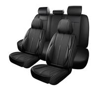HIIAW Housse siège Voiture Housses De Siège Auto en Polyuréthane Ensemble Complet pour Captur pour Jetour pour X90 pour Plus pour Kia pour K7 pour EQ900 pour Fiat(Black)
