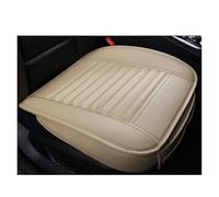 HIIAW Housse siège Voiture Housses De Siège Auto Universelles en Polyuréthane Ensembles Coussins Quatre Saisons Tapis Intérieur pour Automobiles(2pcs Front Beige)