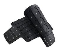 HiiFeuer Bretelles médiévales cloutées en Simili-Cuir, Protège-Bras Vintage des mercenaires, Gantelets de Chevalier Archer pour Ren Faire (Noir A)