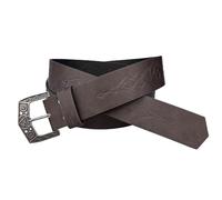 HiiFeuer Ceinture à boucle en faux cuir de l'Alchimie médiévale, Ceinture Fantasy Embossed Wizard Knight Belt for LARP Cosplay Halloween (Marron foncé A)