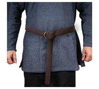 HiiFeuer - Ceinture Médiévale en Cuir PU, Ceinture à Rivets Rétro Renaissance, pour LARP, Ren Faire (Marron A)