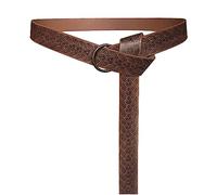 HiiFeuer - Ceinture Médiévale en Cuir PU Gaufré à Joint Torique, Ceinture de Chevalier Renaissance Rétro (Marron D)